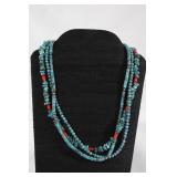 Turqouise multi strand 925 necklace
