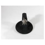 Vintage Sterling Silver Moveable Turtle Ring