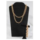 Bronze MILOR Italy neckalce and bracelet