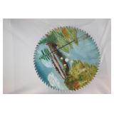 Hand painted large circular saw