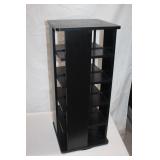 Black spinning CD rack