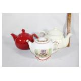 Three ceramic tea pots-