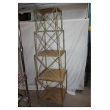 Metal stackable display shelves