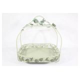 Princess House Vintage Garden Metal Tea Caddy