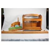 Wooden pig shelf,Magazine rack,quilt rack