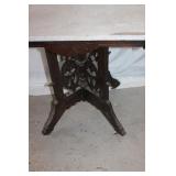 Antique entry table with marble top