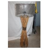 Decorative natural woodland floor lamp