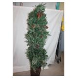 Christmas tree in flower pot-works