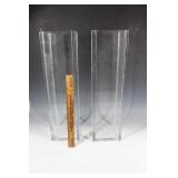 Pair of Tall Acrylic Vases Or Display Stands