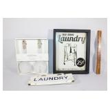 Laundry metal sign,framed sign,salad claws