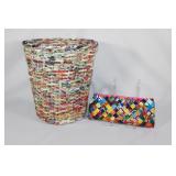Upcycled Mini Purse & Trash Bin - Old Wrappers