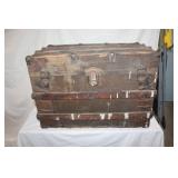Antique trunk with contents