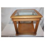 VTG glass top side table