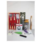 Large lot of kitchen items,Thermometer,scoop etc
