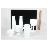 Large lot of VTG Milk glass