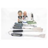 LA/LV Raiders Bobble Dolls and BBQ Set