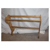 Wooden heart quilt rack