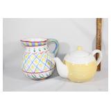 Handpainted pitcher and tea pot Pacific Rim