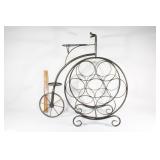 Metal bike wine rack