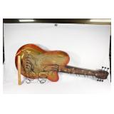 Large metal nguitar wine rack