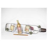 Large metal wine bottle wine holder