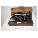Antique Singer sewing machine with key