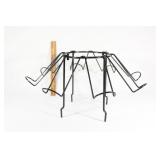 Round metal wine rack