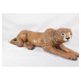 Vtg Large Plaster Jaguar Statue