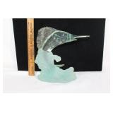 Luctite sail fish statue-Signed