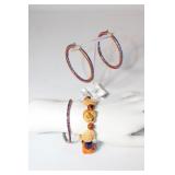 Gator Jewelry - Rhinestone Earrings, Bracelet