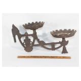 Antique cast iron lantern holder sconce