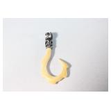 Maui Fish Hook Pendant - Carved bone
