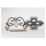 Two cast iron wall hangs/towel hangs