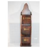 Vintage wooden mail sorter