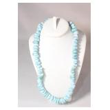 Larimar Beaded Necklace 18" Long