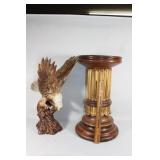 Large VTG ceramic eagle with stand