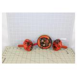 Three VTG tin Halloween noise makers