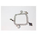 UF Gators RN Sterling silver charm bracelet