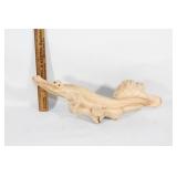 Hand carved drift wood statue-Gator