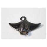 Indonesia Jet Hand Carved Stingray Pendant