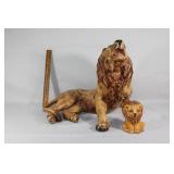 Large vintage Plaster lion statue-Small Lion