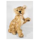 Vtg Playful Plaster Lion Cub -17"