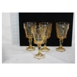 Fostoria Virginia Yellow water glasses-4
