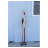 Large wooden leggy decorative curious bird