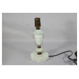 Art Deco Custard glass table lamp