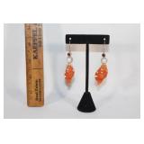 Sterling Cockle Shell, Pearl & Sapphire Earrings