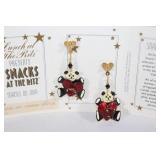 Lunch at the Ritz Love my panda snack earrings