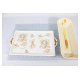 Yankee Candle farm tray,VTG Crackers dish