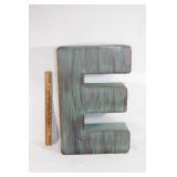 Large metal decorative E