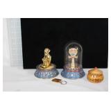 Lot of 2 Collectible Tutankhamun & small wood bowl